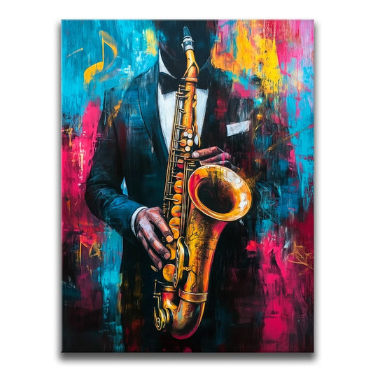Saxophone Serenade Posters, Prints, & Visual Artwork TheGoatWallArt PORTRAIT 18x24 0.75" STANDARD
