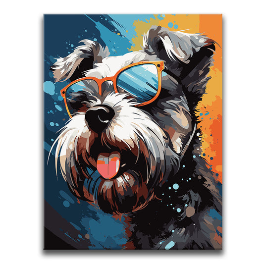 Schnauzer Rockstar Posters, Prints, & Visual Artwork TheGoatWallArt PORTRAIT 18x24 0.75" STANDARD