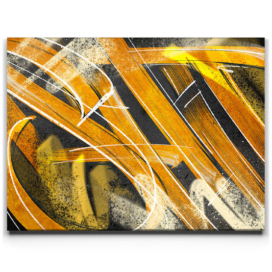 Shit - Graffiti - Gold Posters, Prints, & Visual Artwork TheGoatWallArt LANDSCAPE 24x18 0.75" STANDARD