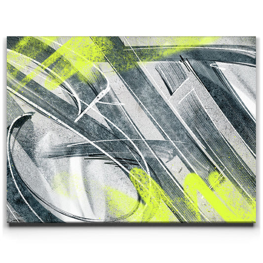 Shit - Graffiti - Green Posters, Prints, & Visual Artwork TheGoatWallArt LANDSCAPE 24x18 0.75" STANDARD