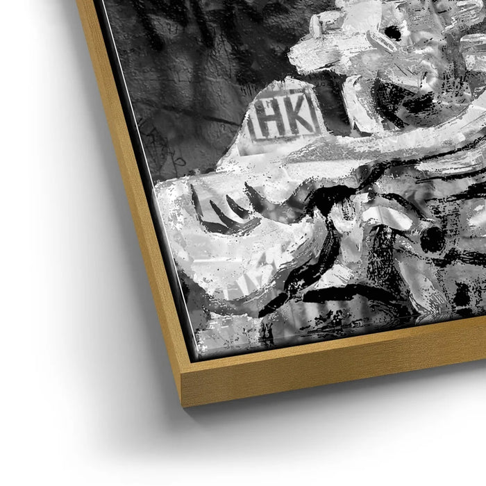 Featured image 12 for Skeleton Smoking - Van Gogh Warhol Mashup - B & W