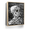 Featured image 9 for Skeleton Smoking - Van Gogh Warhol Mashup - B & W