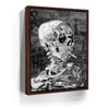 Featured image 10 for Skeleton Smoking - Van Gogh Warhol Mashup - B & W