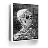 Featured image 6 for Skeleton Smoking - Van Gogh Warhol Mashup - B & W