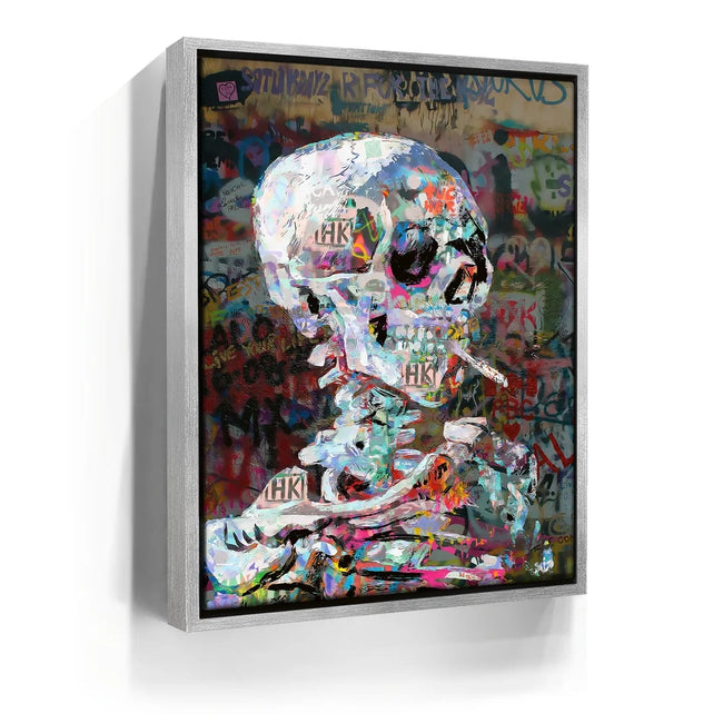 Featured image 8 for Skeleton Smoking - Van Gogh Warhol Mashup
