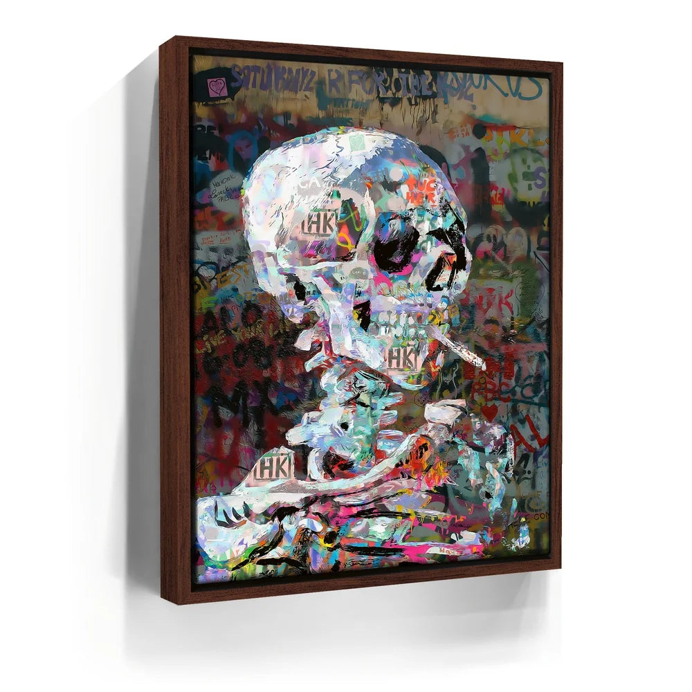 Featured image 10 for Skeleton Smoking - Van Gogh Warhol Mashup