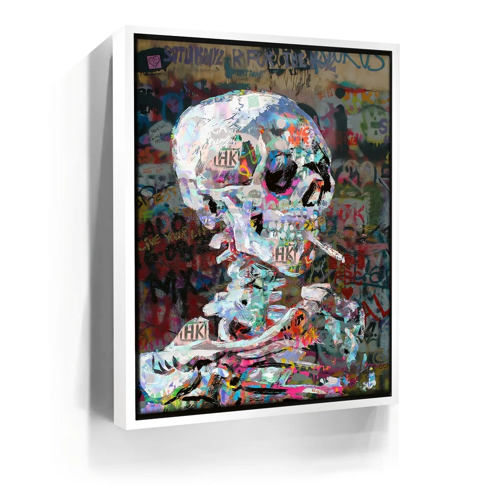 Featured image 6 for Skeleton Smoking - Van Gogh Warhol Mashup