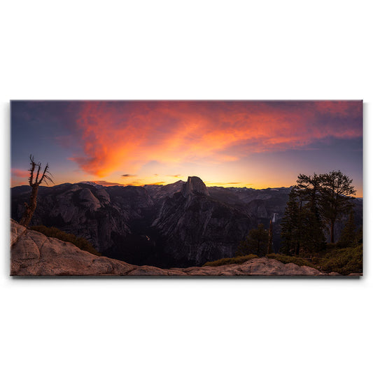 Sky Fire - Yosemite, CA Posters, Prints, & Visual Artwork TheGoatWallArt LANDSCAPE - WIDE 30x15 0.75" STANDARD