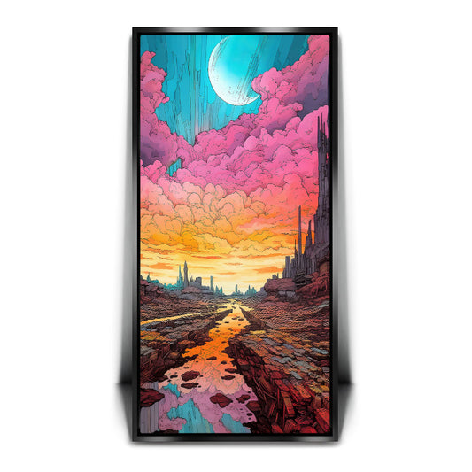 Skyfire and Stone Posters, Prints, & Visual Artwork TheGoatWallArt PORTRAIT - TALL 15x30 1.70" BLACK FRAME