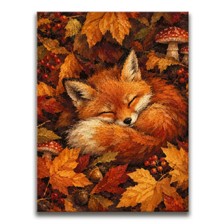 Sleeping Autumn Fox
