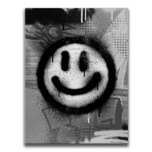 Smile - Black and White - Graffiti