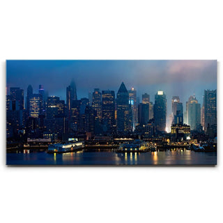 Smokey Midtown Manhattan Skyline Panoramic View At Night - 1 Of 2