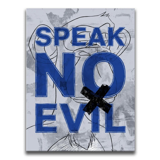 Speak No Evil - Sketch Posters, Prints, & Visual Artwork TheGoatWallArt PORTRAIT 18x24 0.75" STANDARD
