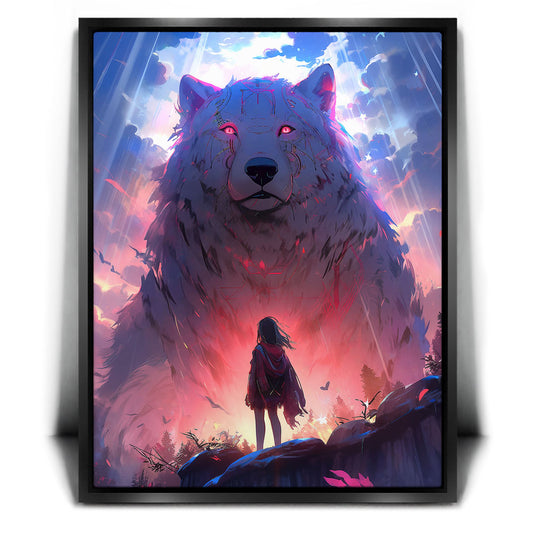 Spirit Of The Bear Wolf Posters, Prints, & Visual Artwork TheGoatWallArt PORTRAIT 18x24 1.70" BLACK FRAME