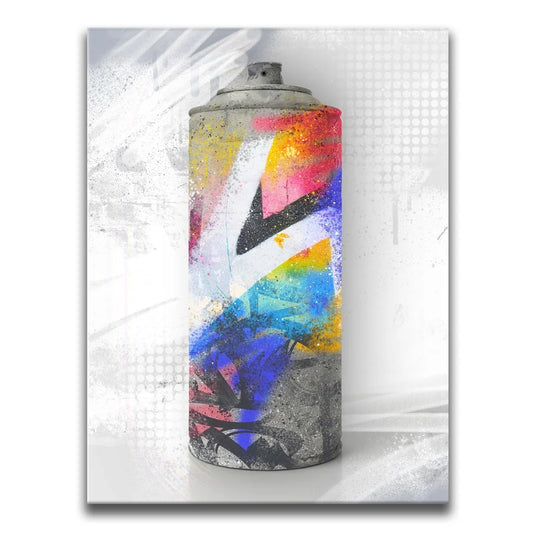 Sprayed Spray Paint Can