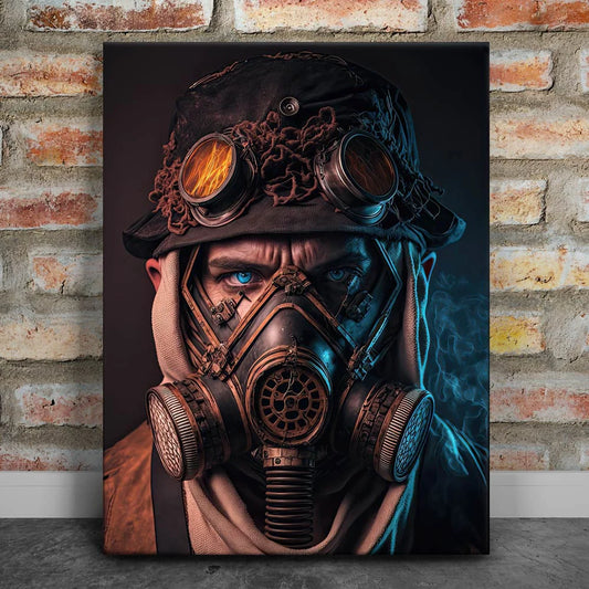 Steampunk Firefighter Posters, Prints, & Visual Artwork TheGoatWallArt PORTRAIT 18x24 0.75" STANDARD