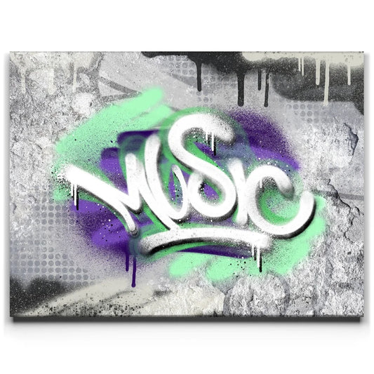 Street Music - Graffiti Posters, Prints, & Visual Artwork TheGoatWallArt LANDSCAPE 24x18 0.75" STANDARD