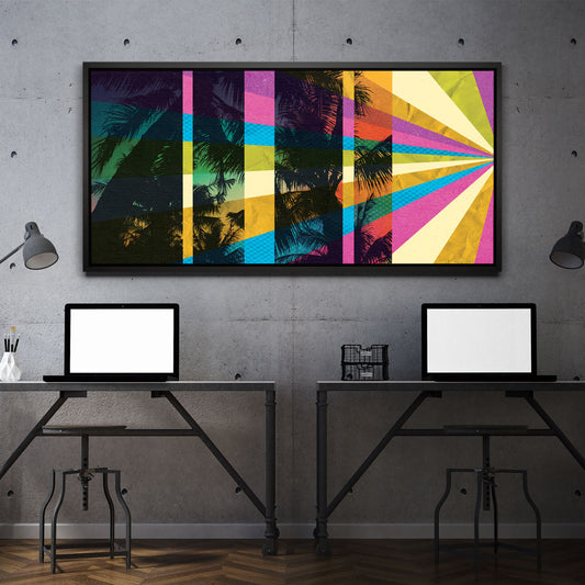 Summer Party Posters, Prints, & Visual Artwork TheGoatWallArt LANDSCAPE - WIDE 30x15 1.70" BLACK FRAME