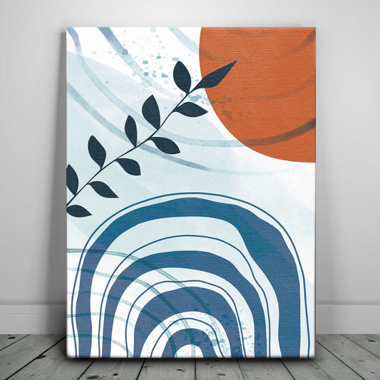 Sunkissed Azure Arcs - Boho Posters, Prints, & Visual Artwork TheGoatWallArt PORTRAIT 18x24 0.75" STANDARD