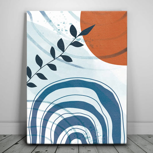 Sunkissed Azure Arcs - Boho Posters, Prints, & Visual Artwork TheGoatWallArt PORTRAIT 18x24 0.75" STANDARD