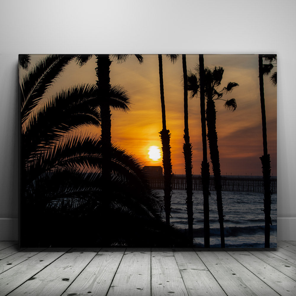Sunset Between Palms