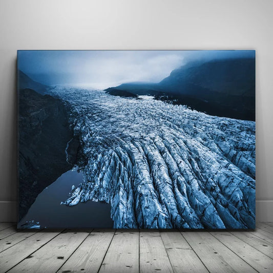 Svinafellsjokull Glacier - Iceland Posters, Prints, & Visual Artwork TheGoatWallArt LANDSCAPE 24x18 0.75" STANDARD