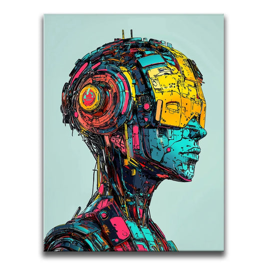 Synthwave Sentinel Posters, Prints, & Visual Artwork TheGoatWallArt PORTRAIT 18x24 0.75" STANDARD