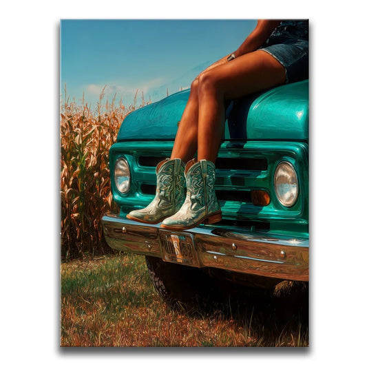 Teal Horizon Posters, Prints, & Visual Artwork TheGoatWallArt PORTRAIT 18x24 0.75" STANDARD