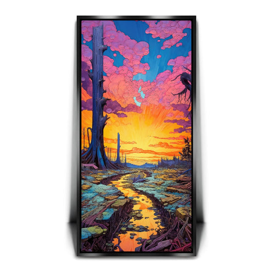 The Last Light Posters, Prints, & Visual Artwork TheGoatWallArt PORTRAIT - TALL 15x30 1.70" BLACK FRAME
