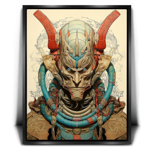 The Mechanical Shogun Posters, Prints, & Visual Artwork TheGoatWallArt PORTRAIT 18x24 1.70" BLACK FRAME