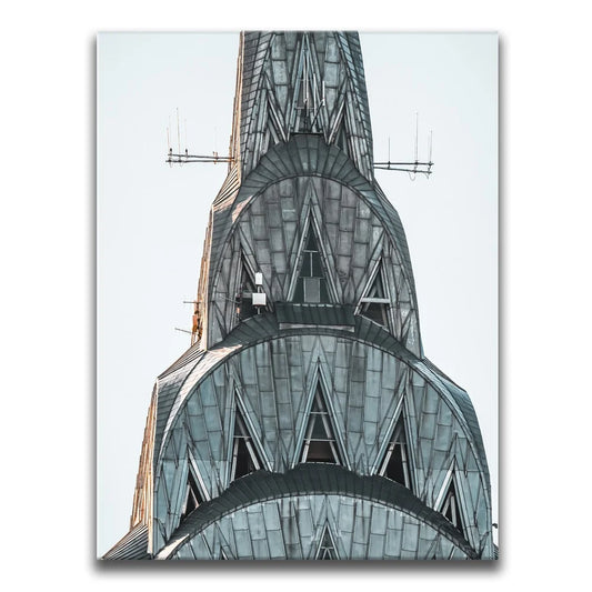 The Top Of Chrysler Building Closeup Posters, Prints, & Visual Artwork TheGoatWallArt PORTRAIT 18x24 0.75" STANDARD