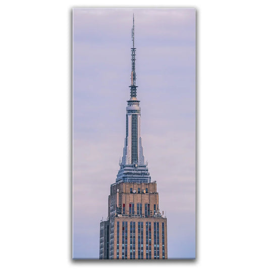 The Top Of Empire State Building At Golden Hour Posters, Prints, & Visual Artwork TheGoatWallArt PORTRAIT - TALL 15x30 0.75" STANDARD