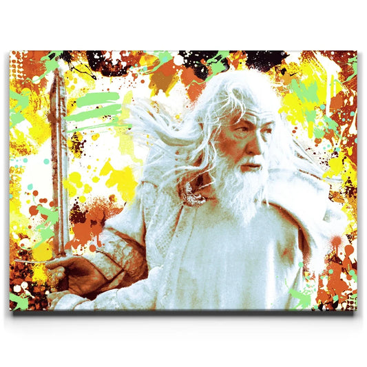 The White Wizard Posters, Prints, & Visual Artwork TheGoatWallArt LANDSCAPE 24x18 0.75" STANDARD