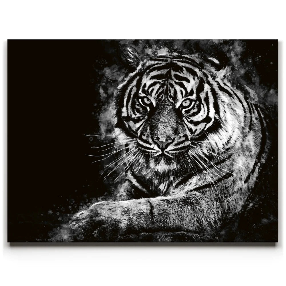 Featured image 1 for Tiger - Watercolor - Black and White