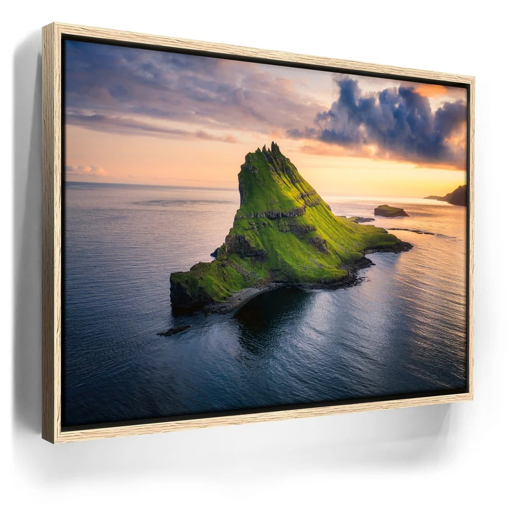 Featured image 9 for Tindhólmur - Aerial Sunset
