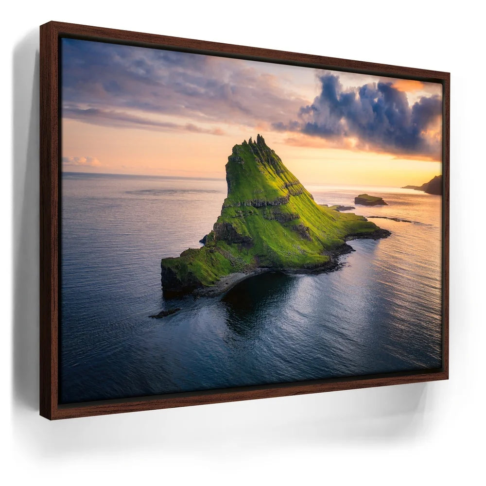 Featured image 10 for Tindhólmur - Aerial Sunset