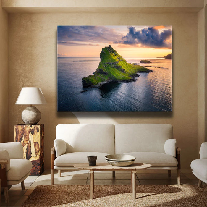 Featured image 2 for Tindhólmur - Aerial Sunset