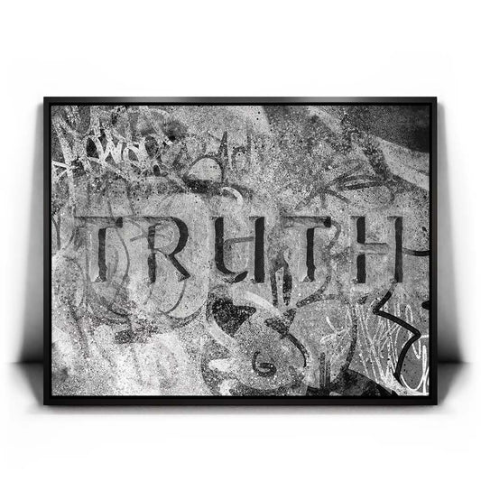 Truth Stone - Graffiti - Black and White