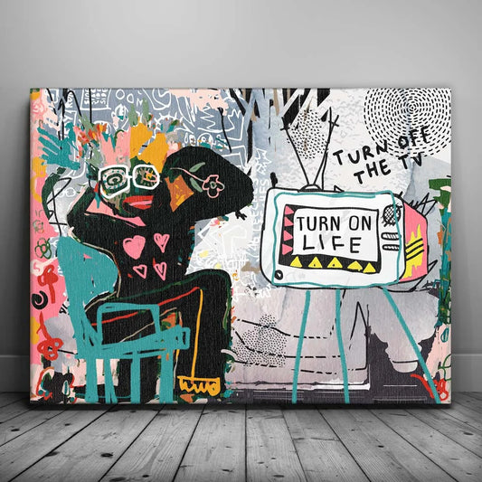 Turn On Life Posters, Prints, & Visual Artwork TheGoatWallArt LANDSCAPE 24x18 0.75" STANDARD