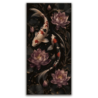 Twin Koi in Dark Waters