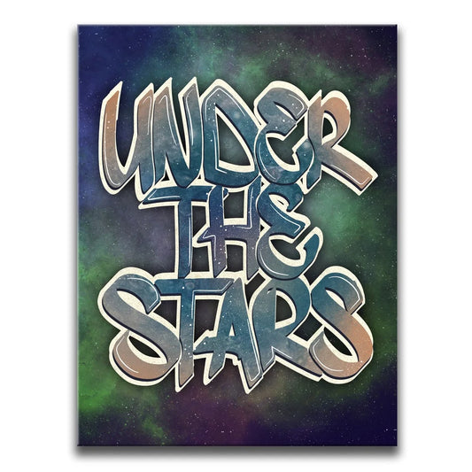 Under The Stars II - Calligraphy Posters, Prints, & Visual Artwork TheGoatWallArt PORTRAIT 18x24 0.75" STANDARD