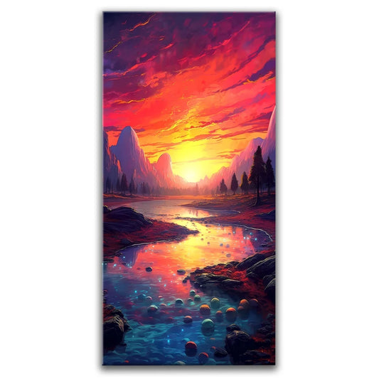 Valley of Fire and Calm Posters, Prints, & Visual Artwork TheGoatWallArt PORTRAIT - TALL 15x30 0.75" STANDARD