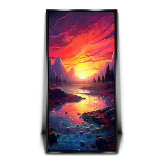 Valley of Fire and Calm Posters, Prints, & Visual Artwork TheGoatWallArt PORTRAIT - TALL 15x30 1.70" BLACK FRAME