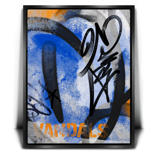 Vandals - Graffiti Posters, Prints, & Visual Artwork TheGoatWallArt PORTRAIT 18x24 1.70" BLACK FRAME