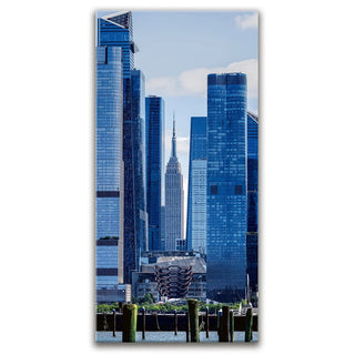 Vertical Panoramic View Of Empire State Building With Hudson Yards