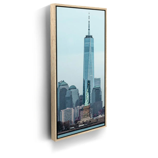 Featured image 9 for Vertical View Of 1 World Trade Center And Statue Of Liberty