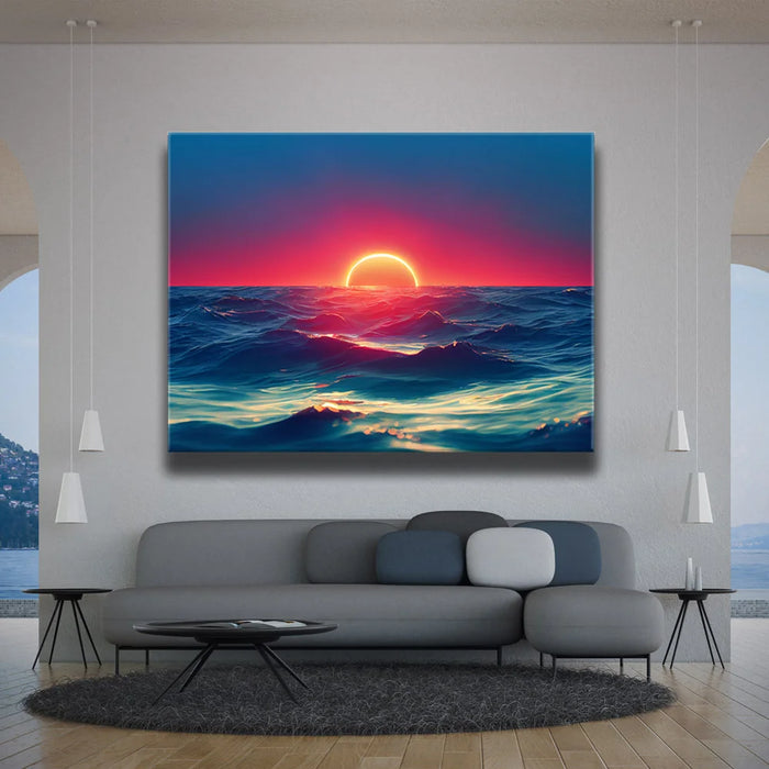Vivid Ocean Sunset – TheGOATWallArt