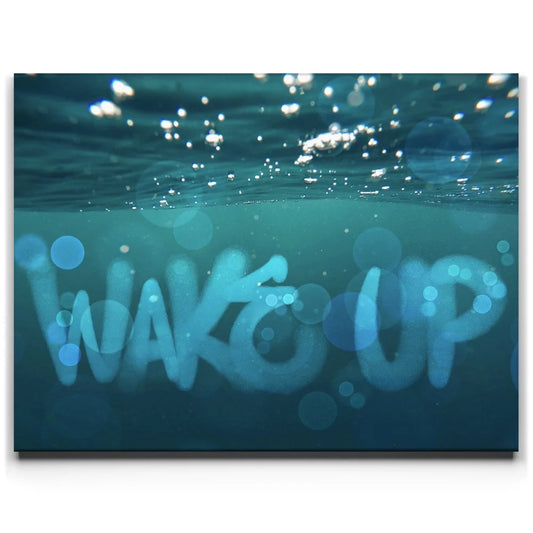 Wake Up - Water Posters, Prints, & Visual Artwork TheGoatWallArt LANDSCAPE 24x18 0.75" STANDARD