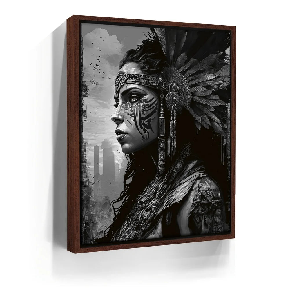 Featured image 10 for Warrior Pocahontas - Black and White