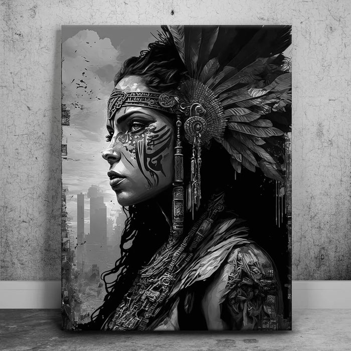 Featured image 1 for Warrior Pocahontas - Black and White